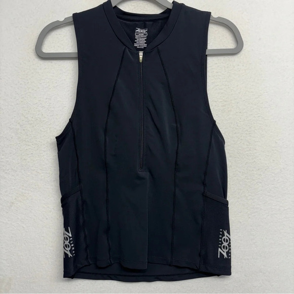 Zoot 1/2 Zip Cycling Shirt Black Womens XL Tank - Picture 1 of 5